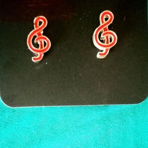 Music note earrings